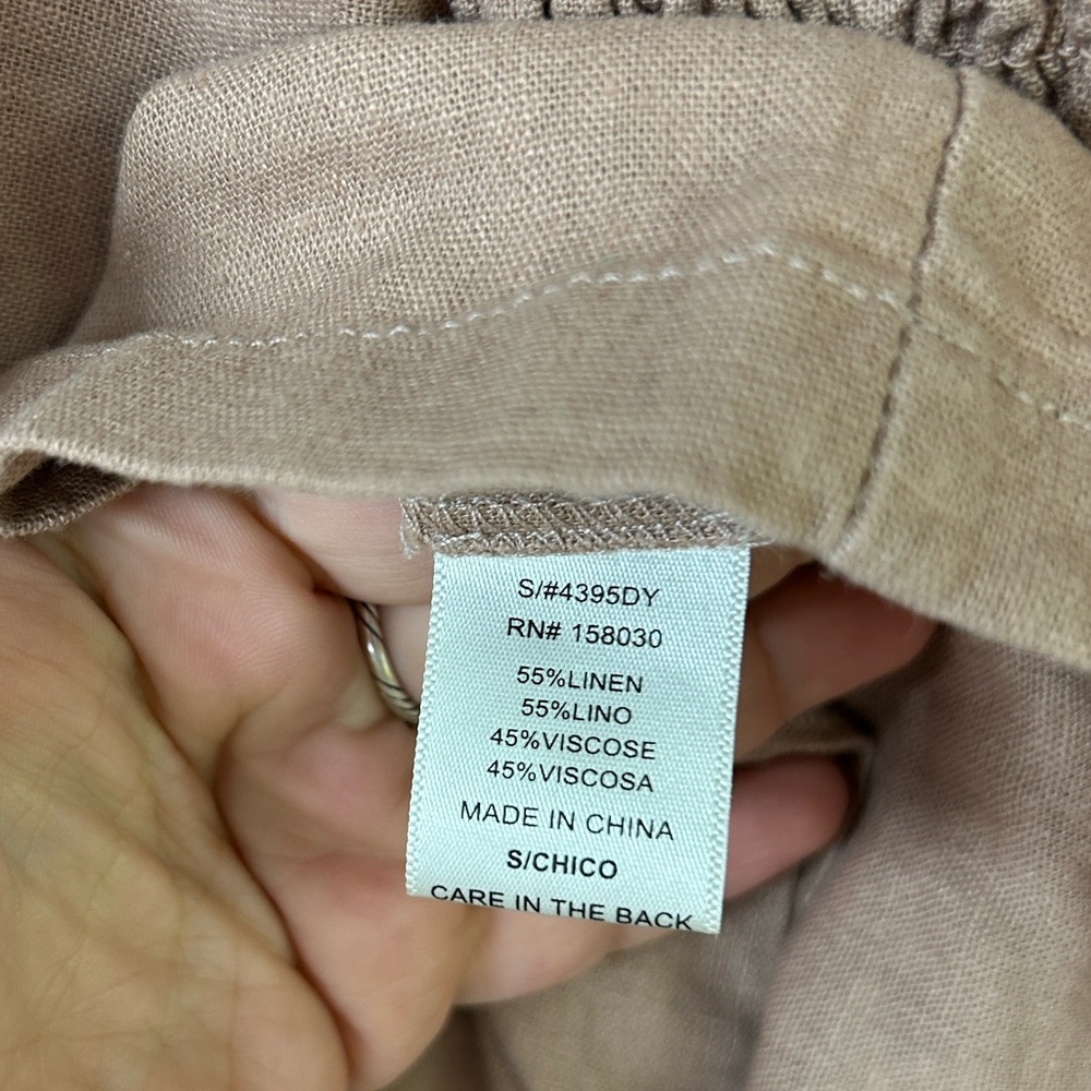 NWT Love Tree Dusty Pink Sundress Linen Blend - Picture 7 of 7